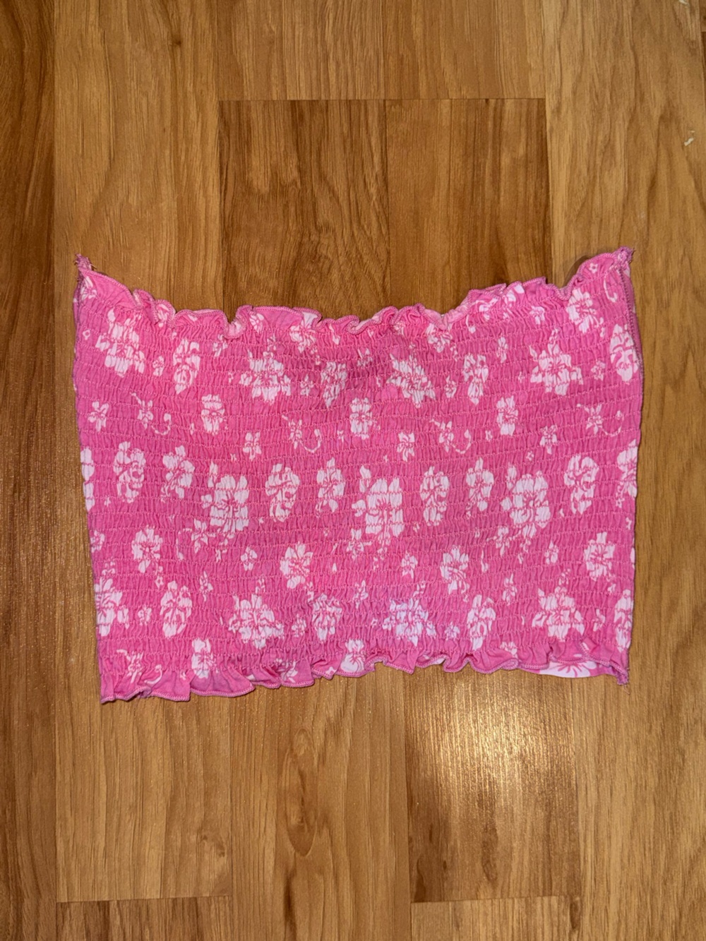 Pink Floral Tube Top